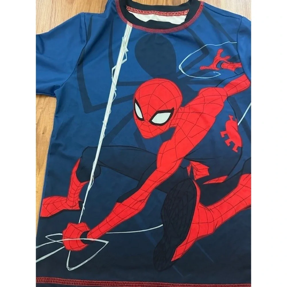 Marvel Spider-Man Boys‎ Size 8 Athletic Shirt Blue Red